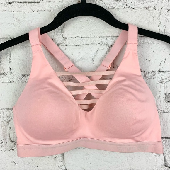 VS Sport Incredible Lightweight Sports Bra Light Pink Strappy Front 34B - Picture 1 of 10